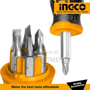 Ingco 8 in 1 25mm Stubby Screwdriver.