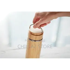 Double Wall Stainless Steel Bamboo Insulating Vacuum Flask