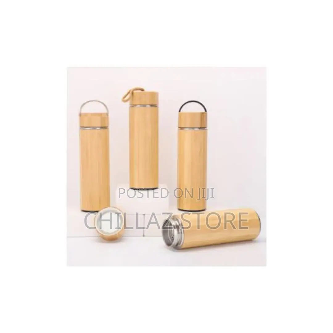 Double Wall Stainless Steel Bamboo Insulating Vacuum Flask