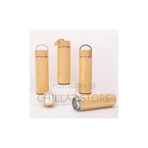 Double Wall Stainless Steel Bamboo Insulating Vacuum Flask