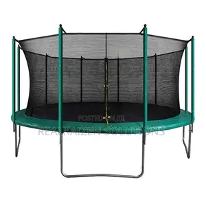 12ft Top Quality Army Green Trampoline Spring Pad Safety Net