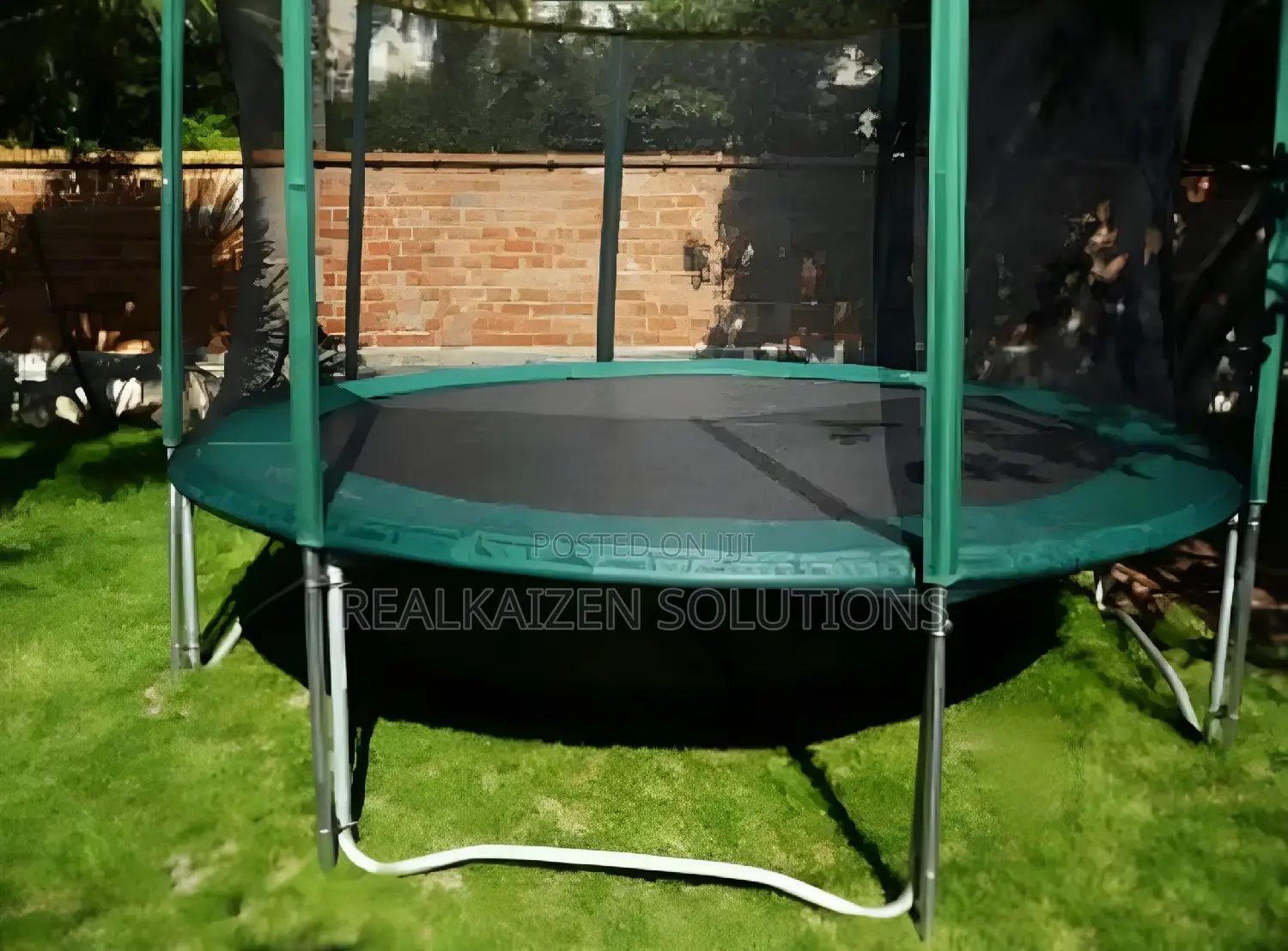 High Quality 10ft Dark Green Trampoline Wit Safety Enclosure