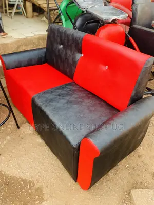 Comfortable Red and Black Chairs