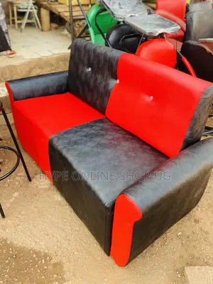 Comfortable Red and Black Chairs