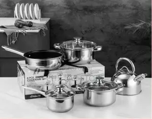 8PC Saucepans Cookware Pots With Kettle and Frying Pan