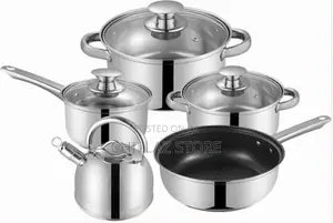 8PC Saucepans Cookware Pots With Kettle and Frying Pan