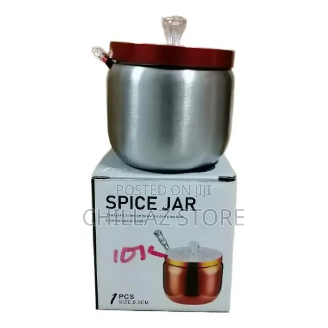 Sugar Bowl With Spoon and Lid Container Jar Condiment Pot