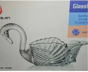 Swan Decorative Center Piece, Cookie, Candy Bowl Jar Storage