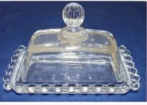 Handled Lid Classic Covered 2-Piece Design Tray- Clear