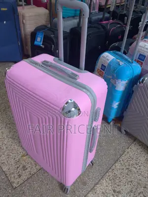 Classy Plastic Suitcases.Large.( Pink)
