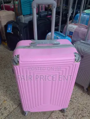 Classy Plastic Suitcases.Large.( Pink)