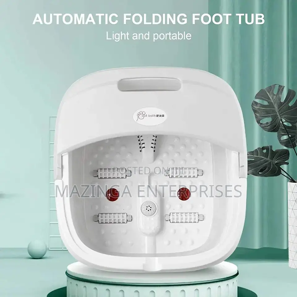 Foldable Self Heating Foot Bath Massager With Bubble Steam