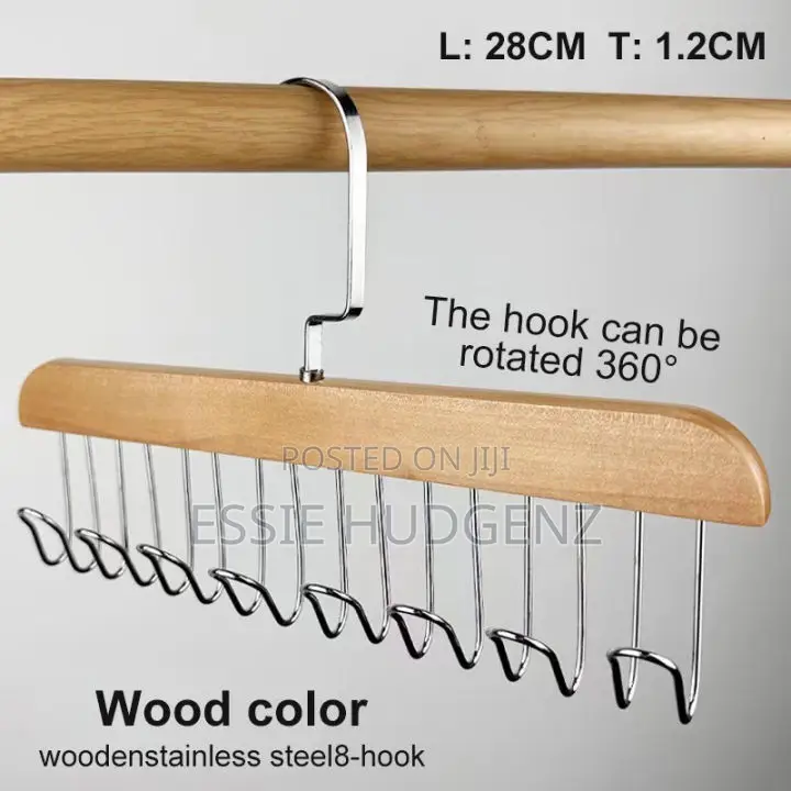 Wooden Plank 8 Hooks Hanger