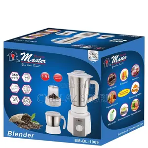 Electro Master EM-BL-1069 3-in-1 Stainless Steel Blender