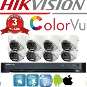 CCTV Camera 8 Channel 24 Hours Color Vu