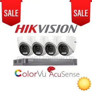 CCTV Camera 4 Channel Kit Color Vu 24 Hours Full Color