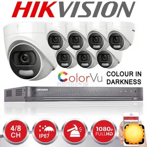 8 Channel Color Vu CCTV Camera Kit 24 Hours Full Color