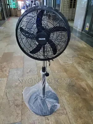 Coolstar High Quality Black Stand Fan With Powerfull Motor
