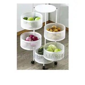 4 Tier Round Rotating Storage Rack.