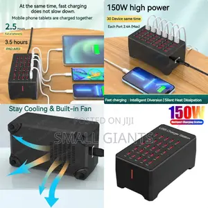30 Ports Multi USB Charger Station