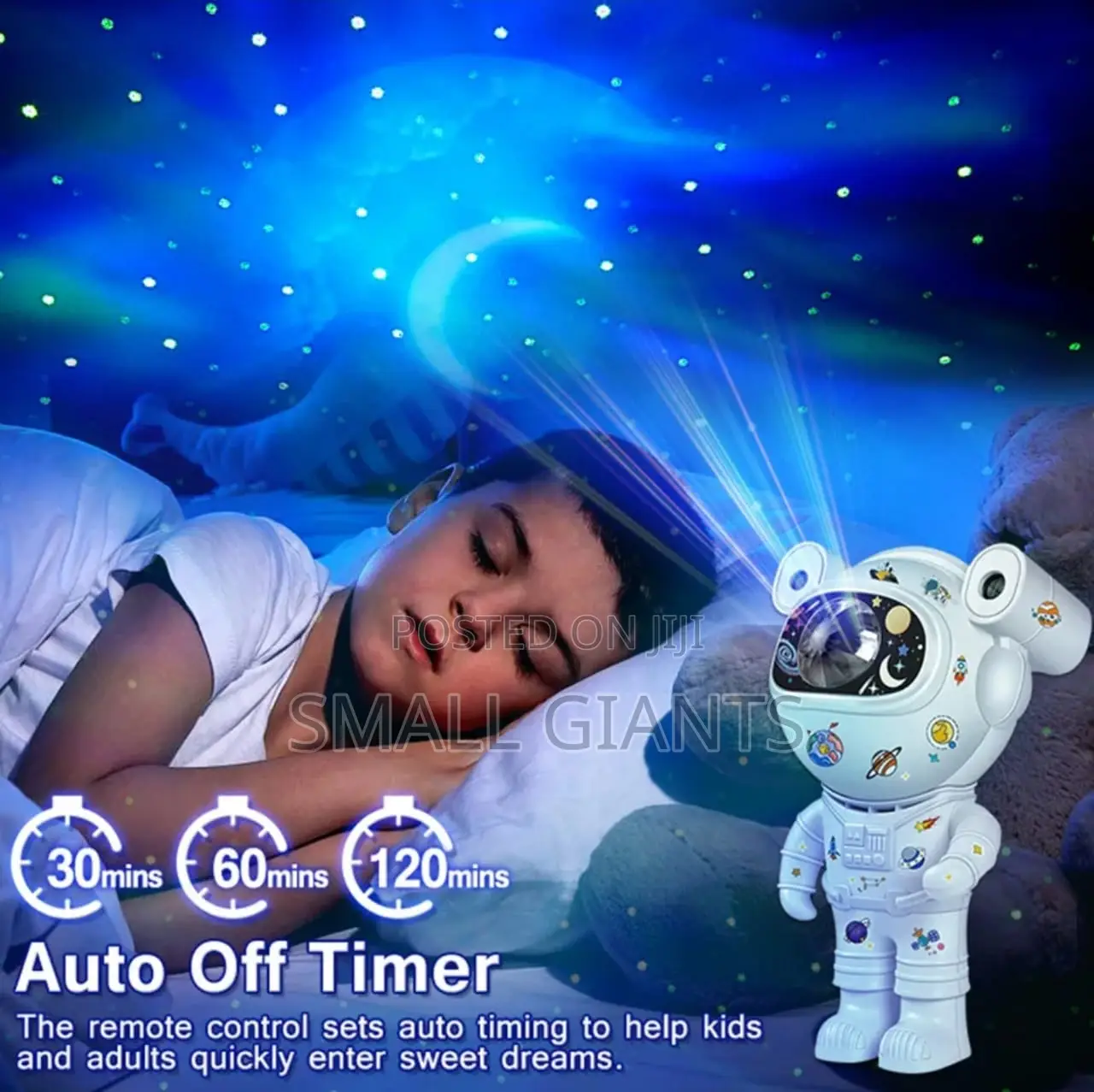 Kids Astronaut Night Light Projector Lamp