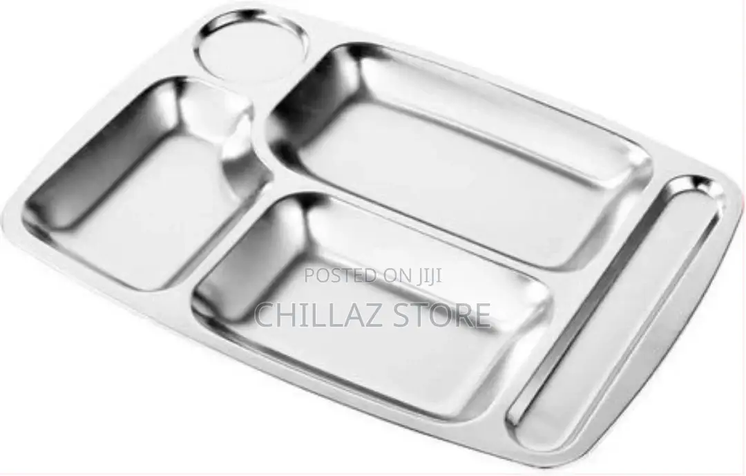 Rectangle 5-in-1 Component Dinner Plate Tray for Lunch