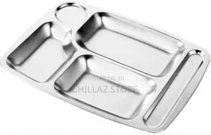 Rectangle 5-in-1 Component Dinner Plate Tray for Lunch