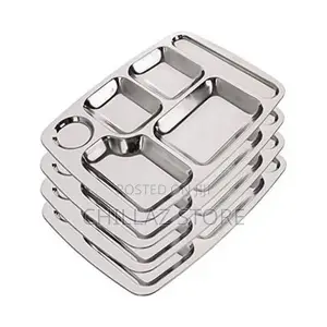 Rectangle 6-in-1 Component Dinner Plate Tray for Lunch –
