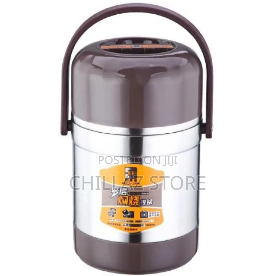 Steel Food Flask, Lunch Box 2 Litres