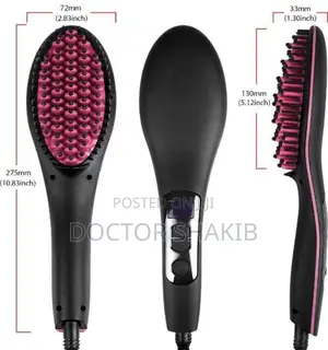 Electric Comb Brush 3 in 1 Ceramic Fast Hair Straightener