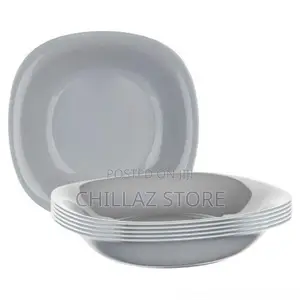 6 Pieces of Luminarc Square Plain Bowl Soup Plates