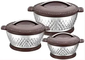 3pcs Insulated Hot Pot Dishes Food Warmer Casseroles