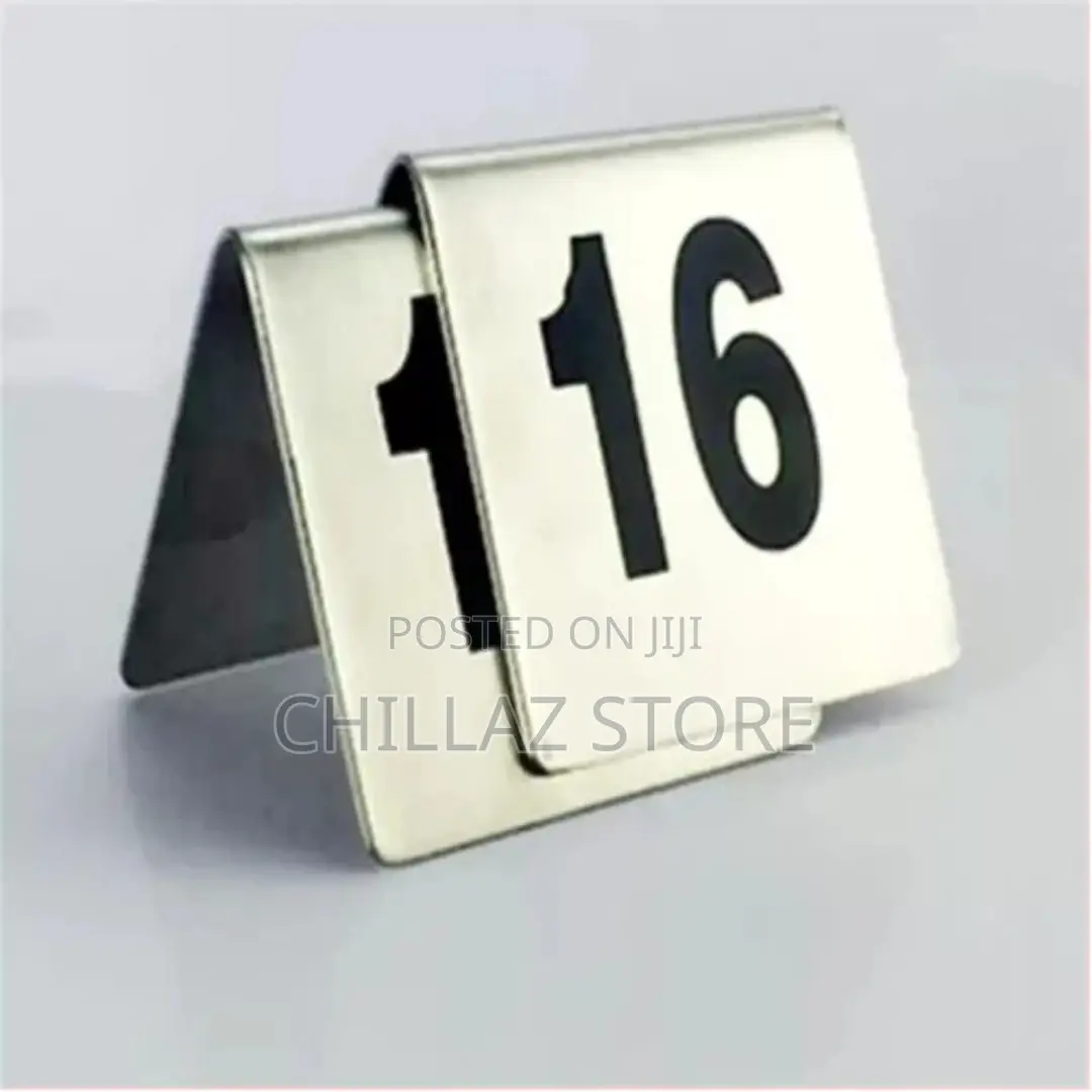 11-20 Stainless Steel Table Number Plate