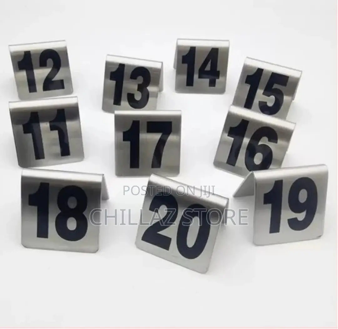 11-20 Stainless Steel Table Number Plate