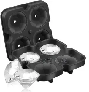 Silicone 4 PC Diamond Ice Cube Mould Tray