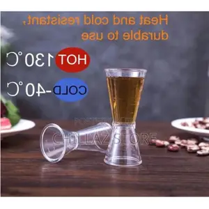 2 Pc 20cc Double Acrylic Jigger Cocktail Shot