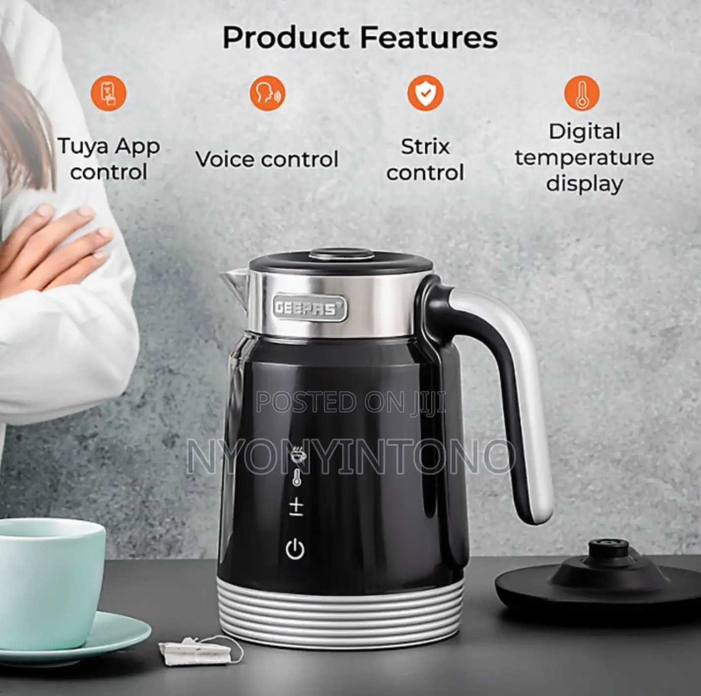 Geepas Smart Kettle With Voice Command 2years Warranty