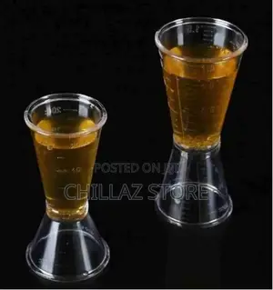2 Pc 20cc Double Acrylic Jigger Cocktail Shot