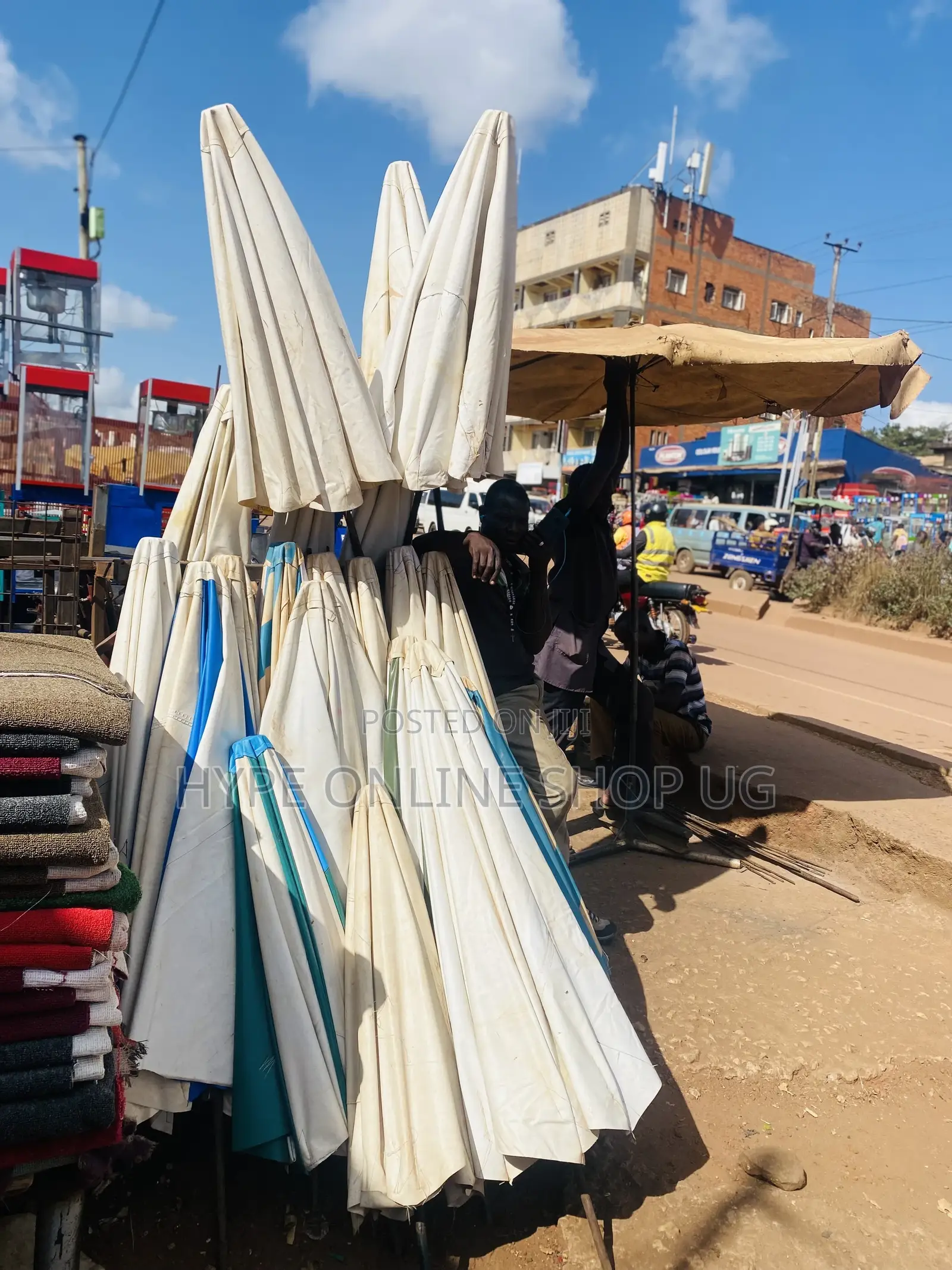 Mobile Money,Caperts and Chips Sun Umbrella