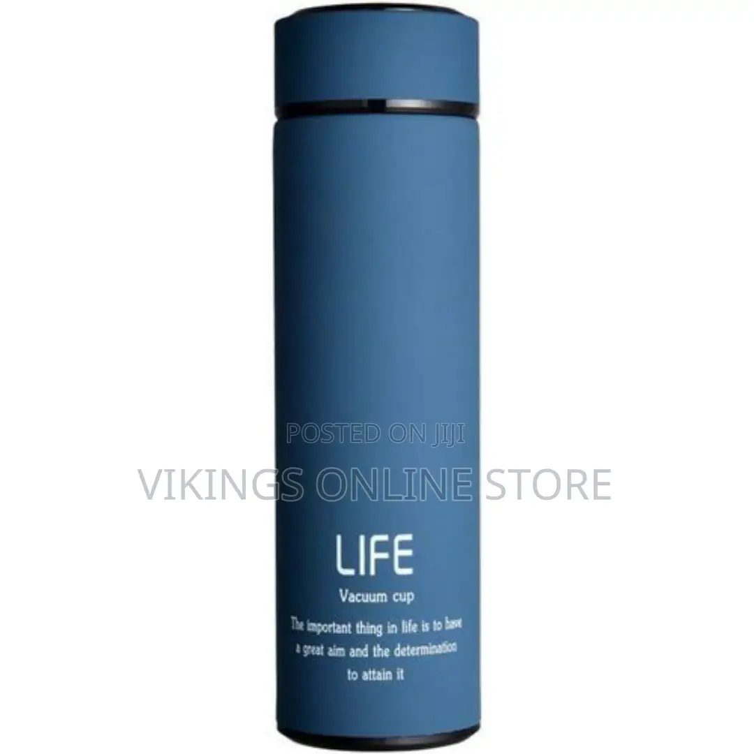 Life Home Thermos Tea Vacuum Flask With Filter - Blue