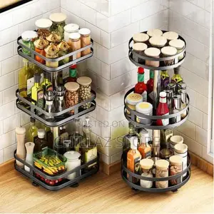 Kitchen Trolley Shelf Spice Storage Rack Organizer