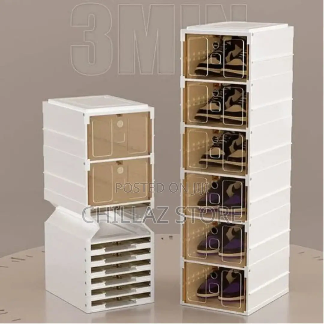 6 Tier Foldable Plastic Shoe Rack Storage Organizer –