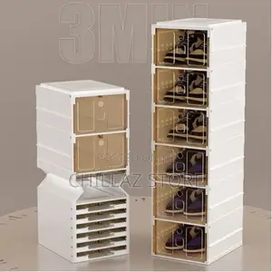 6 Tier Foldable Plastic Shoe Rack Storage Organizer –