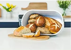 Bamboo Storage Bread Bin and Cutting Board Lid