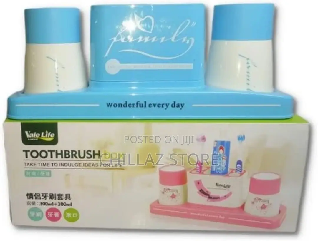 Multipurpose Toothbrush Holder Toothpaste Dispenser Stand