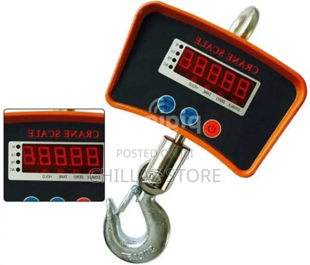 1 Tonne Rechargeable Hanging Crane Weighing Scale