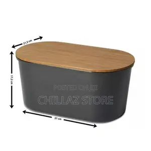 Bamboo Storage Bread Bin and Cutting Board Lid