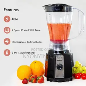 Geepas 2 in 1 Juice Blender Unbreakable Jug Powerful Motor