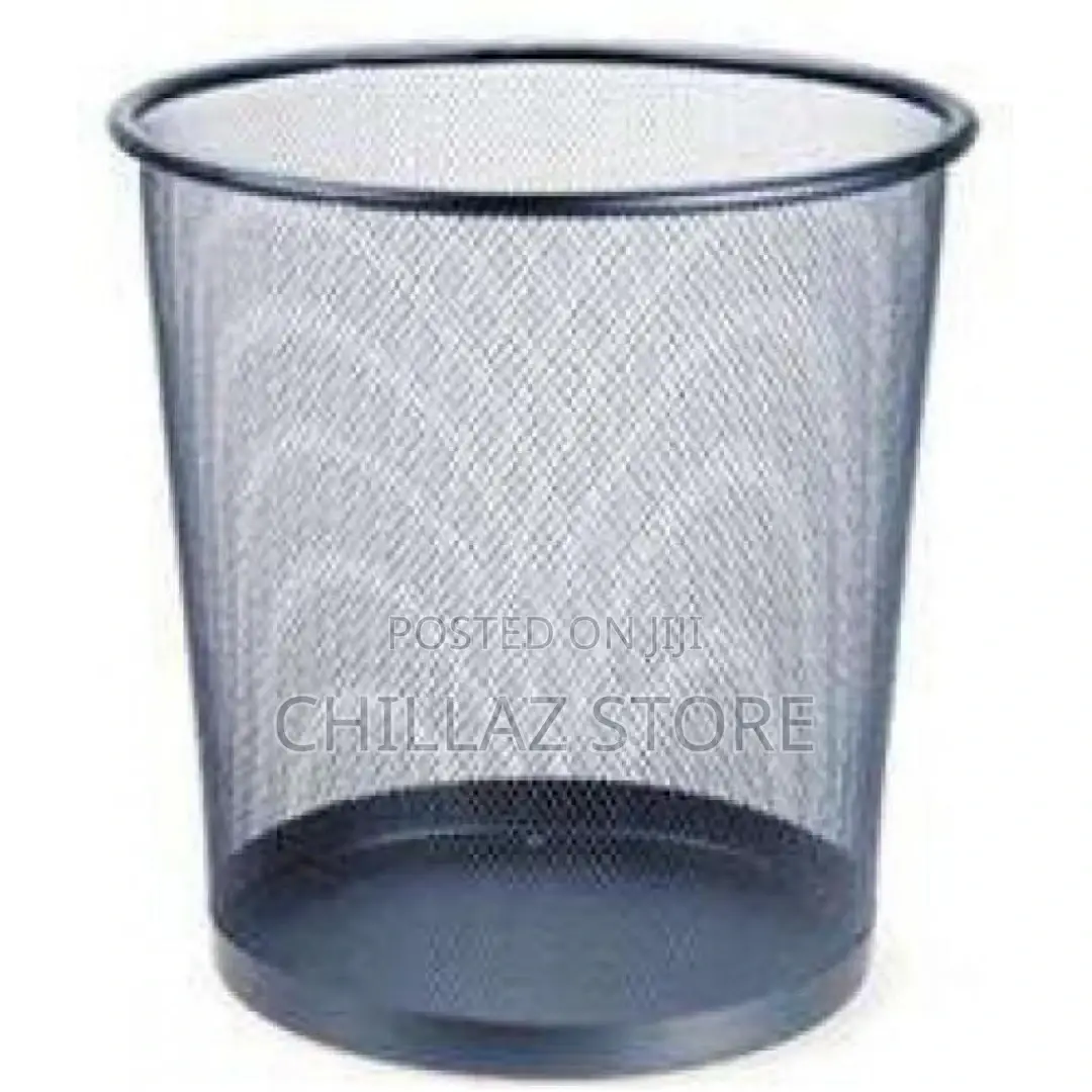 Mettalic Waste Paperbasket – Black