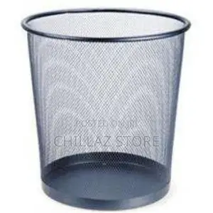 Mettalic Waste Paperbasket – Black